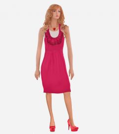 Red Rose Bud Dress