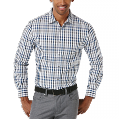 Coastal Fjord Plaid Jacquard Button-Up