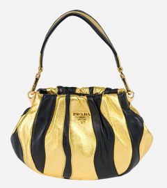Mini Nappa Striped Hobo Bag