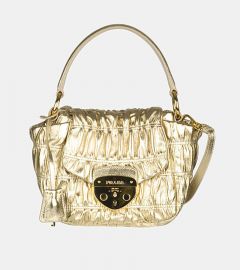 Gold Dressy Gaufre Tote