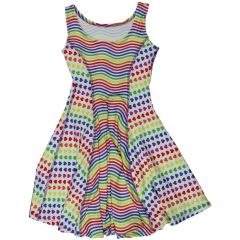 Girl’s Multicolor Printed A-Line Dress
