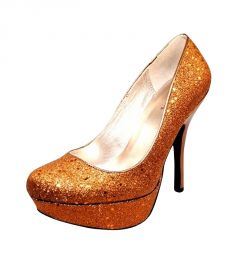 Glitter Bronze Pump Shoe