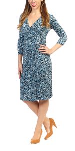 Blue Dot Wrap Dress