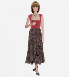 Floral Chiffon Teired Skirt