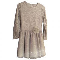 Girl’s Silver Lace Dress