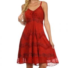 Red Lace Sweetheart Dress