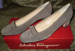 Brown Suede Calf Pump Shoe