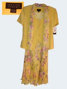 Yellow Floral Silk Dress