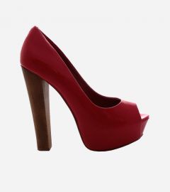 Red Leather Heels Shoes