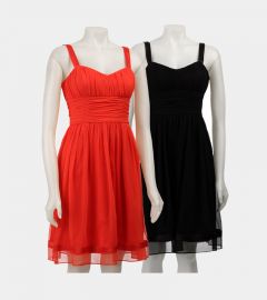 Ruched Chiffon Dress