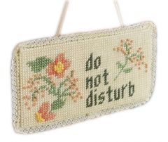 Do Not Disturb Plastic Canvas Door Knob Hanger