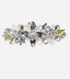 Flower with Leaves Crystal Hair Clip-01.jpg