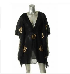 Caftan Black & Gold Swimwear Coverup