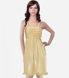 Washed Gold Lame Dress